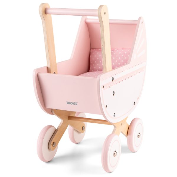Poppenwagen inclusief dekbedje - roze